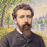 Portrait of Georges Seurat in his Pointillist painting style
