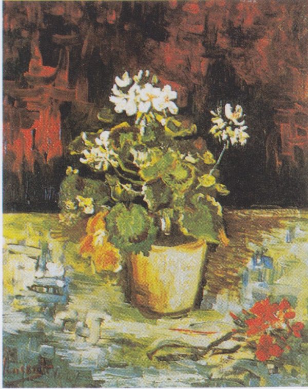 Geranium in a Flowerpot by Vincent Van Gogh