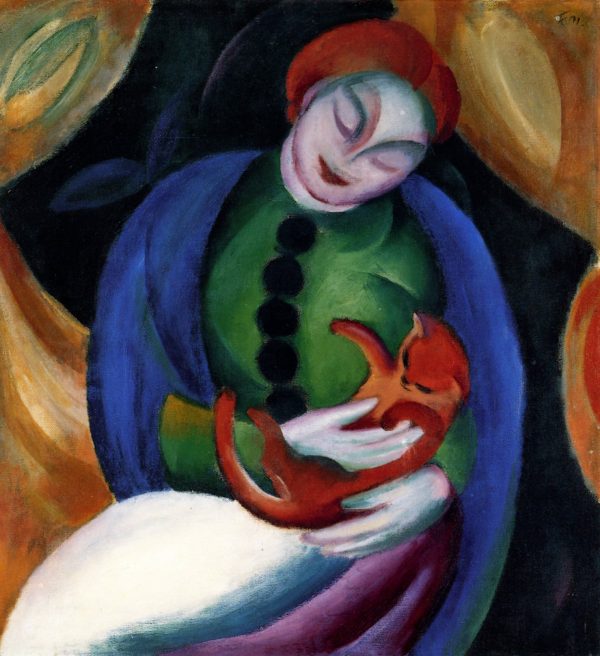 Girl with Cat II by Franz Marc