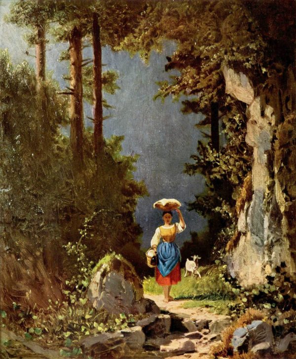 Girl With Goat by Carl Spitzweg