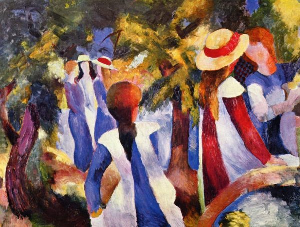 Girls Under The Trees by August Macke