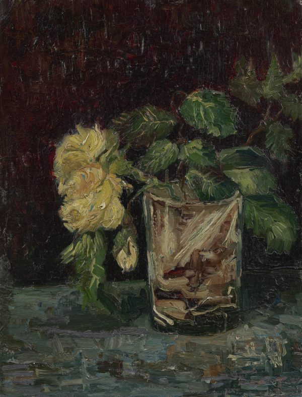 Glass with Roses by Vincent Van Gogh