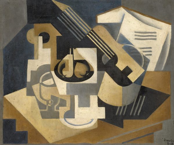 Guitar and Fruit Bowl on a Table by Juan Gris