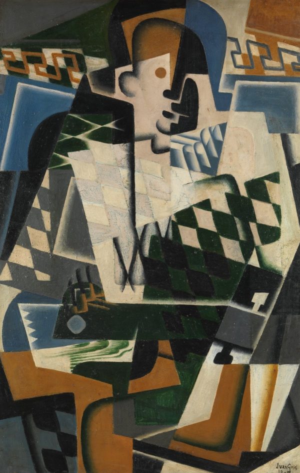 Harlequin with a Guitar by Juan Gris