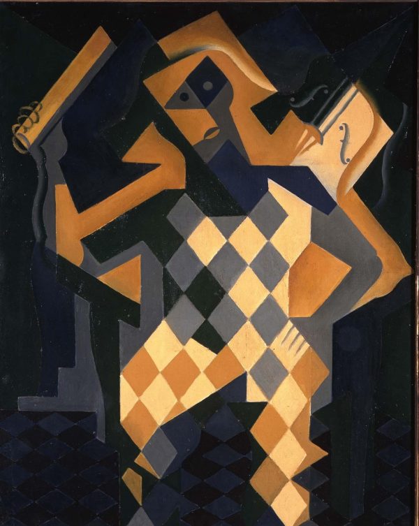 Harlequin with Violin by Juan Gris