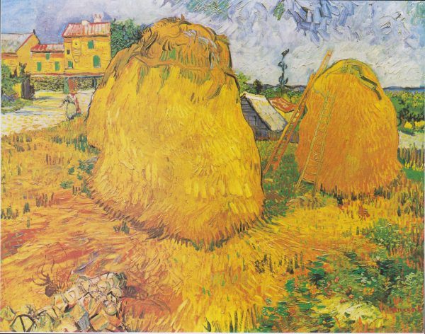 Haystacks in Provence Yellow by Vincent Van Gogh
