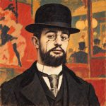 Portrait of Henri de Toulouse-Lautrec in his Post-Impressionist Montmartre style
