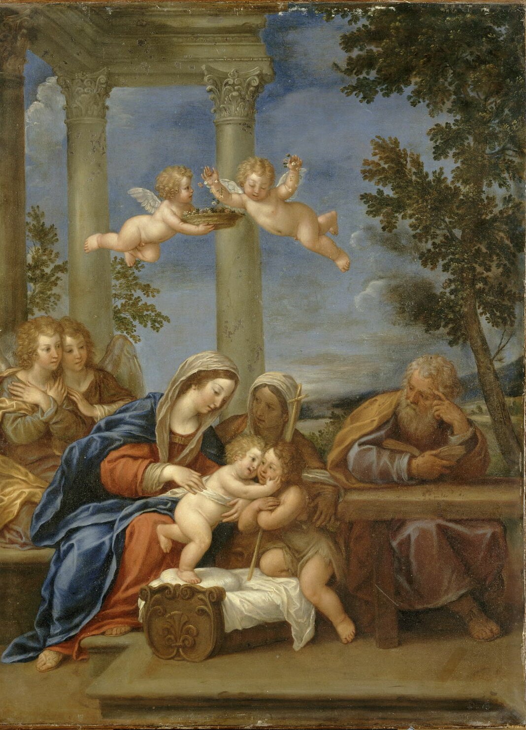 Holy Family by Francesco Albani - hand-painted oil reproduction