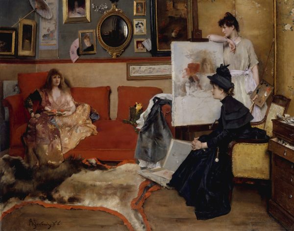 In the Studio by Alfred Stevens