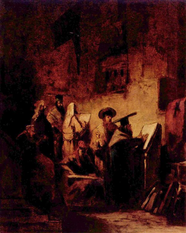In The Synagogue by Carl Spitzweg