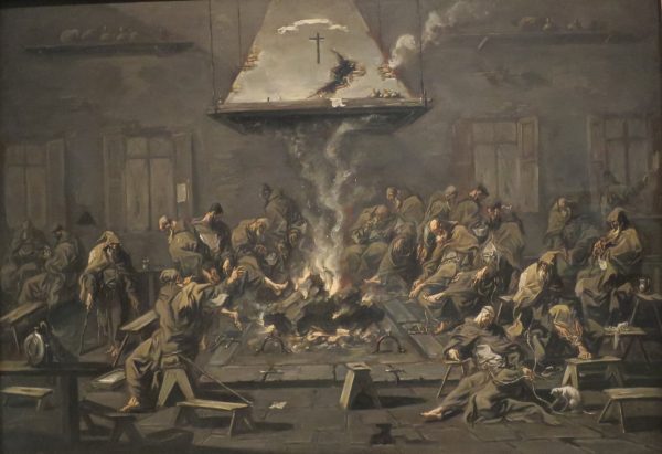 Interior with Monks by Alessandro Magnasco