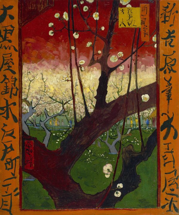 Japonaiserie Flowering Plum Tree After Hiroshige by Vincent Van Gogh