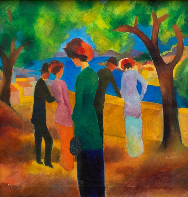 Lady In A Green Jacket by August Macke