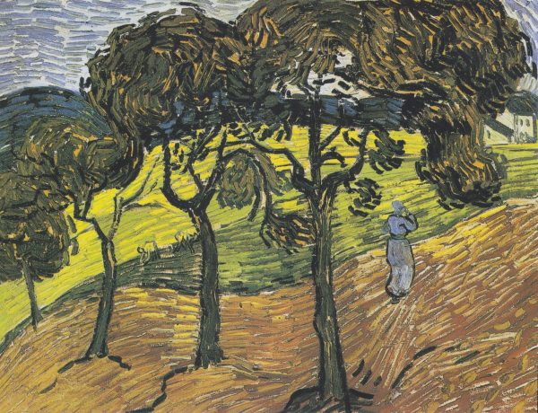 Landscape with Trees and Figures by Vincent Van Gogh