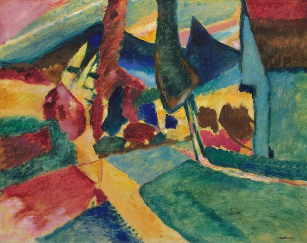 Landscape with Two Poplars by Wassily Kandinsky