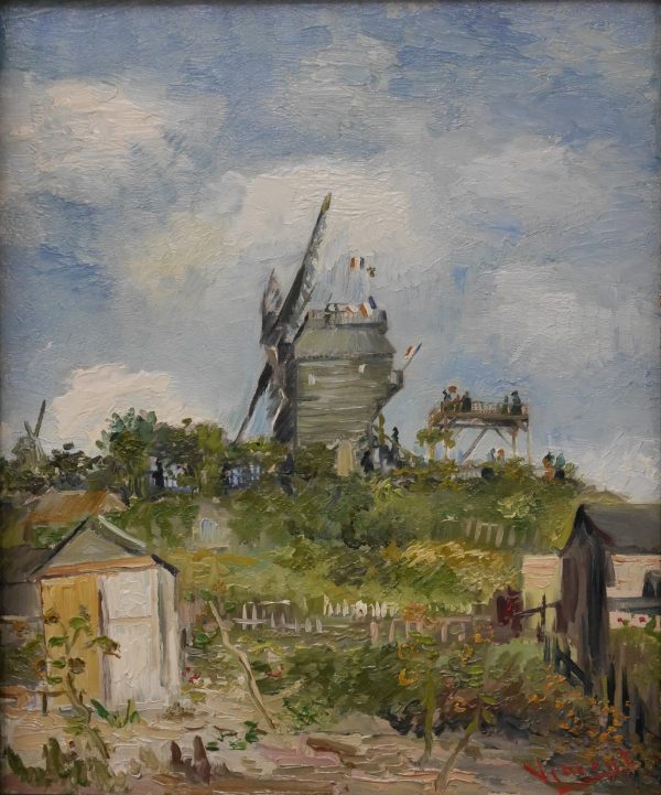 Le Moulin de la Galette Gray by Vincent Van Gogh