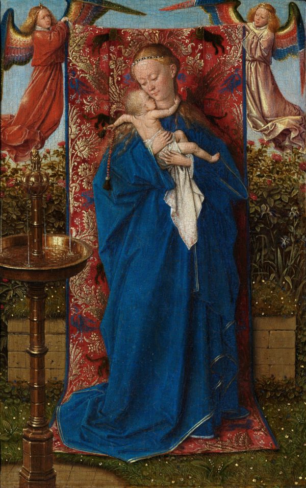 Madonna and Child at the Fountain by Jan Van Eyck