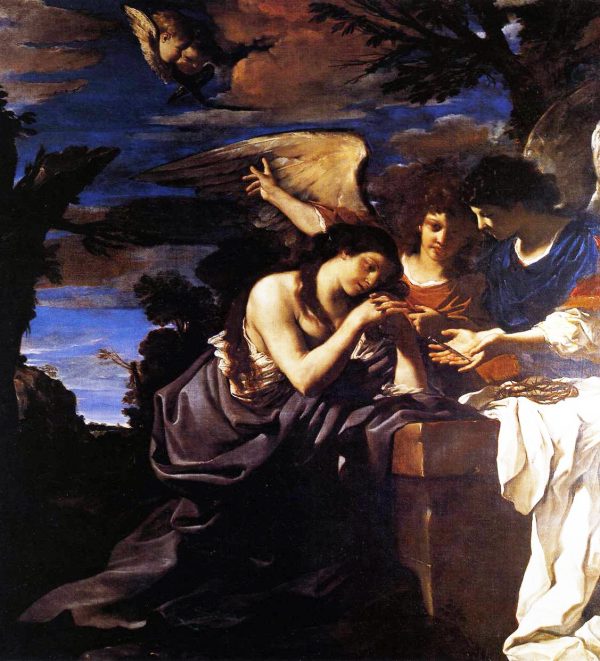 Magdalen and Two Angels by Guercino