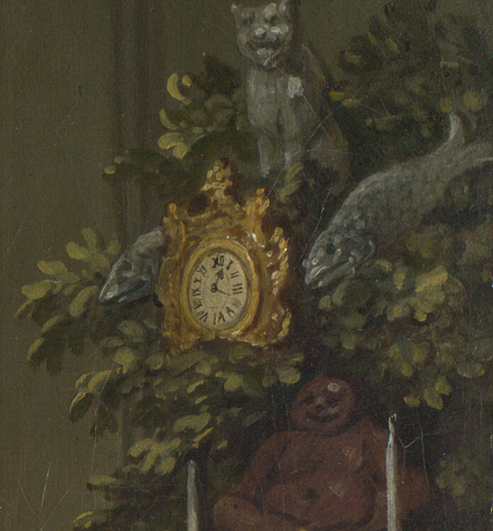 The ornate clock from The Tête à Tête