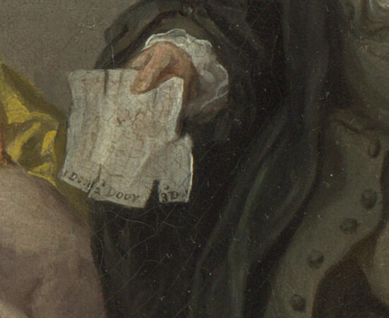 Silvertongue's hand holding a small printed ticket