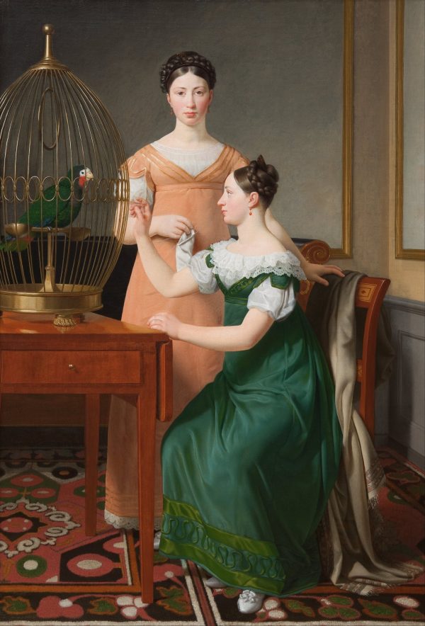 Mendel Levin Nathansons Elder Daughters Bella and Hanna by Christoffer Wilhelm Eckersberg