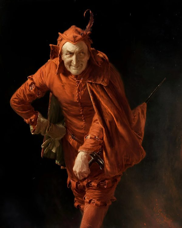 Mephisto by Eduard von Grützner, hand-painted oil painting reproduction