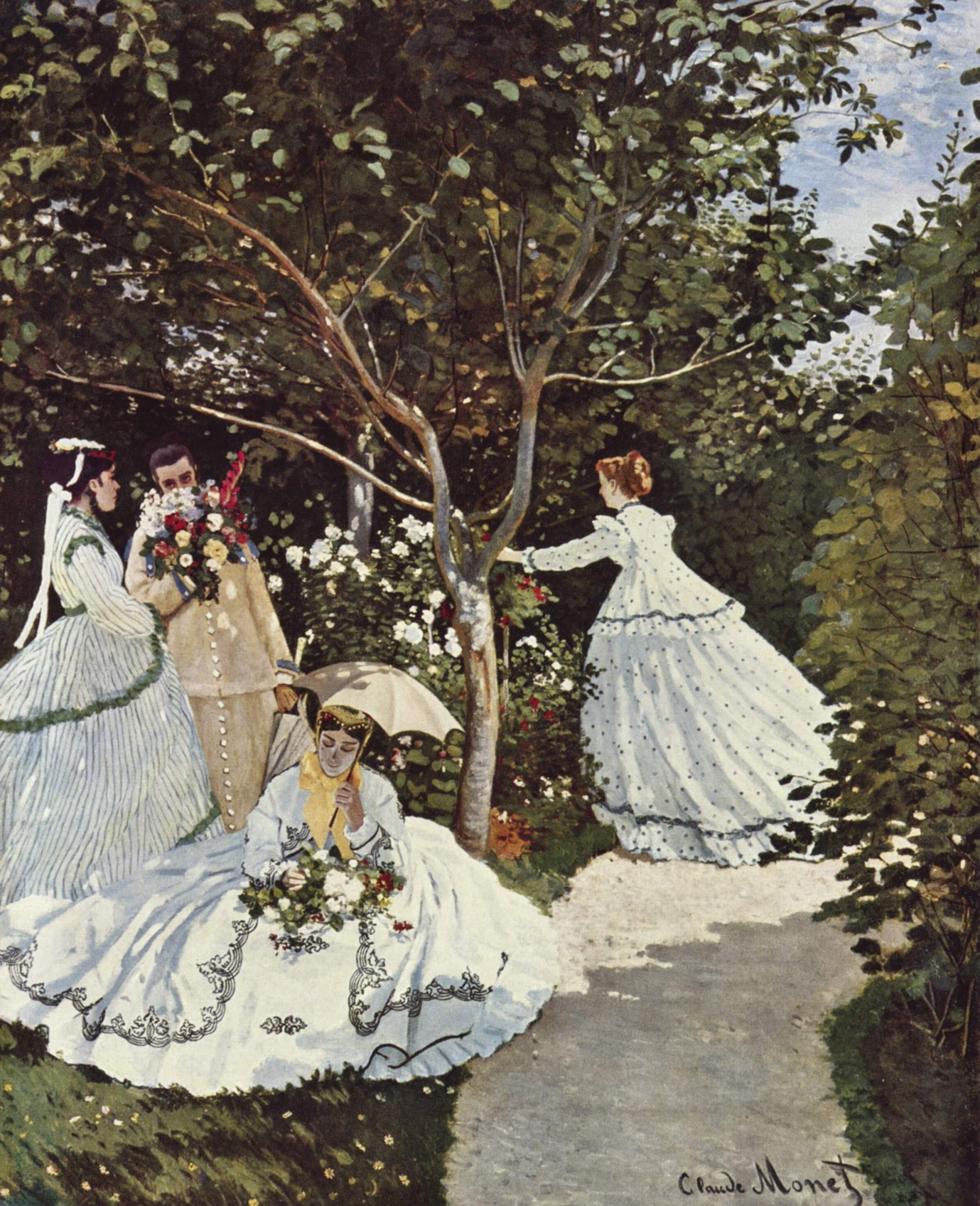 Women in the Garden by Claude Monet - hand-painted oil reproduction