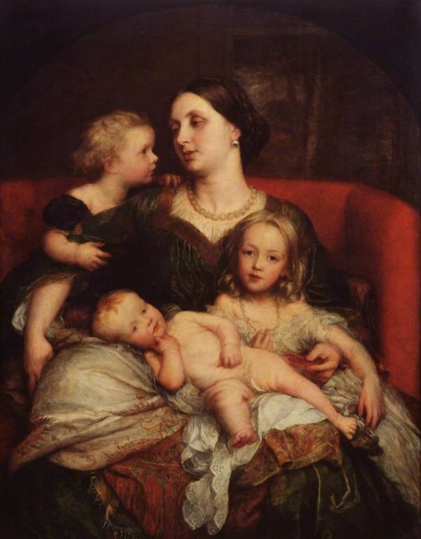 Mrs. George Augustus Frederick Cavendish-Bentinck and Her Children by George Frederic Watts