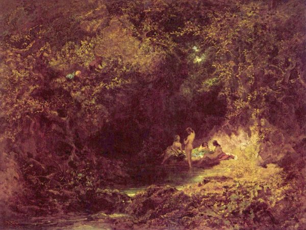 Nymphs Bathing by Carl Spitzweg