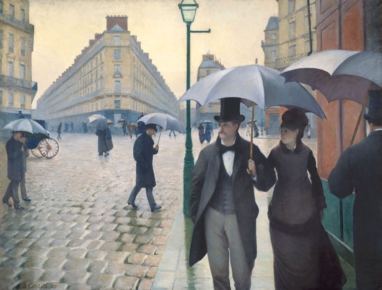 Paris Street, A Rainy Day hand-painted oil reproduction