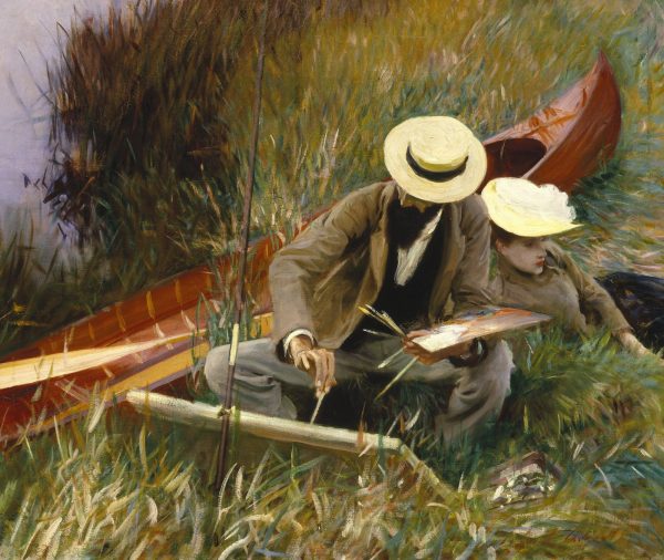 Paul Helleu Sketching with his Wife by John Singer Sargent