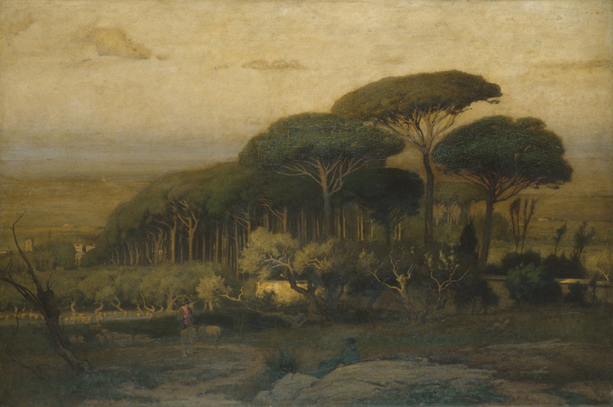 Pine Grove of the Barberini Villa by George Inness - hand-painted oil reproduction