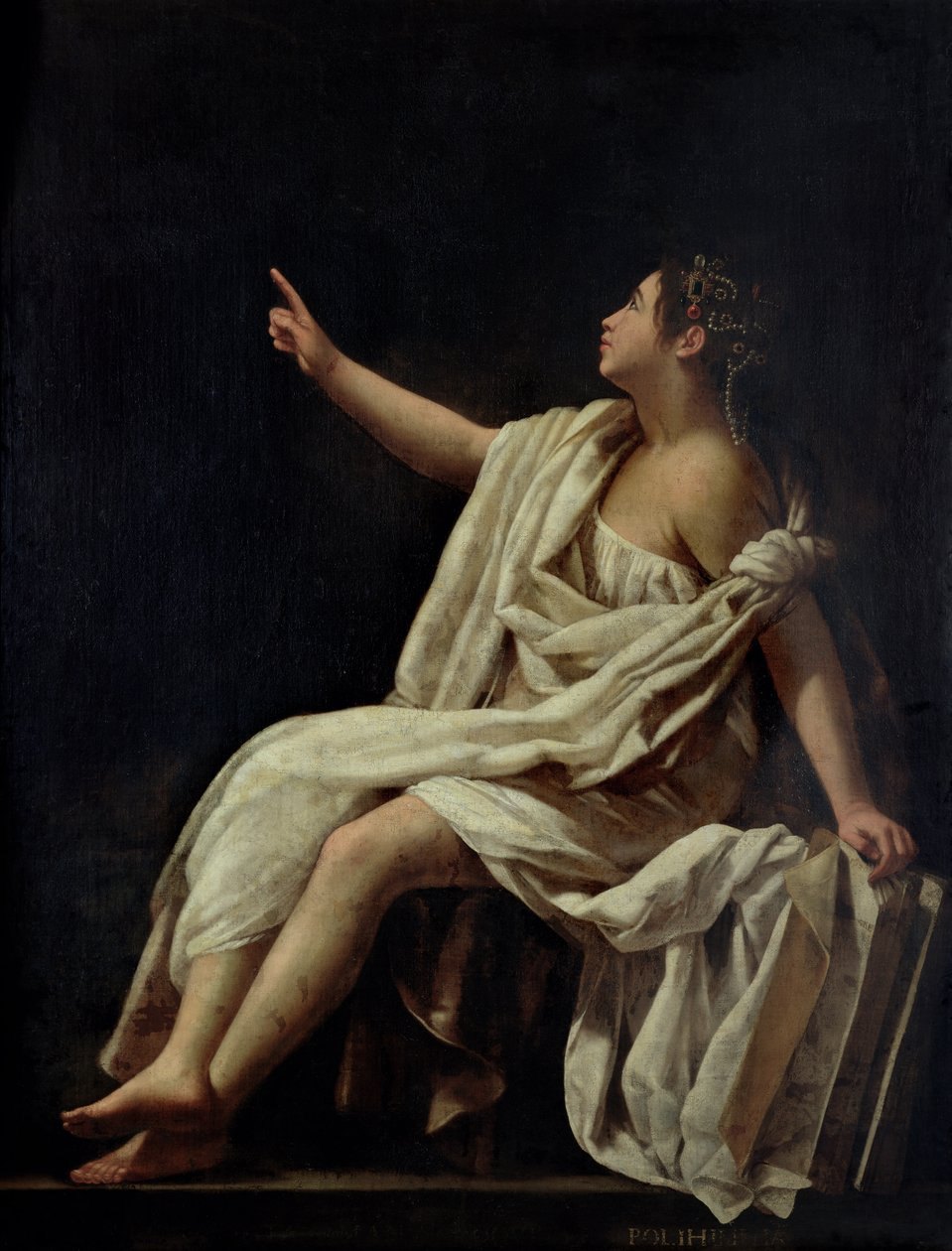 Polyhymnia the Muse of Lyric Poetry 1620 by Giovanni Baglione - hand-painted oil reproduction