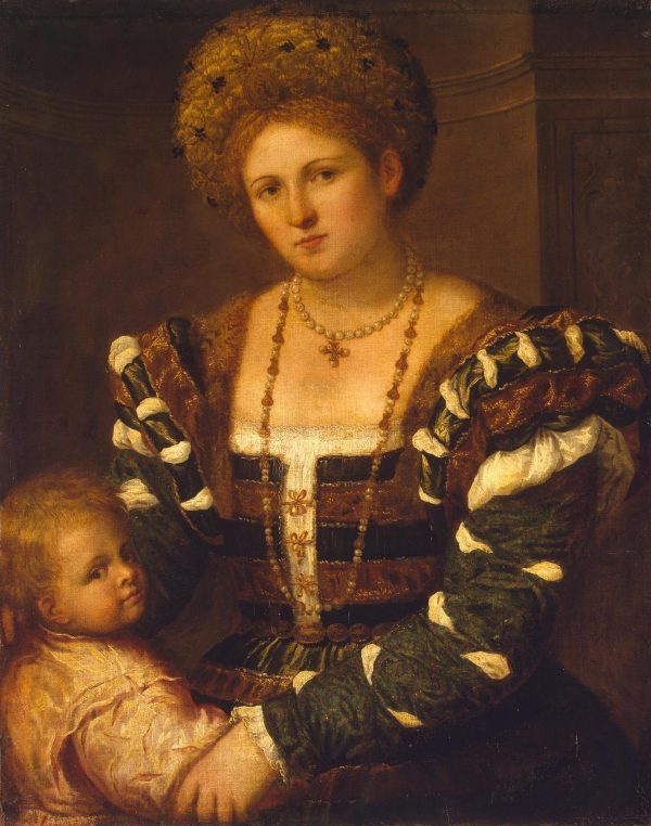 Portrait of a Lady with a Boy by Paris Bordone