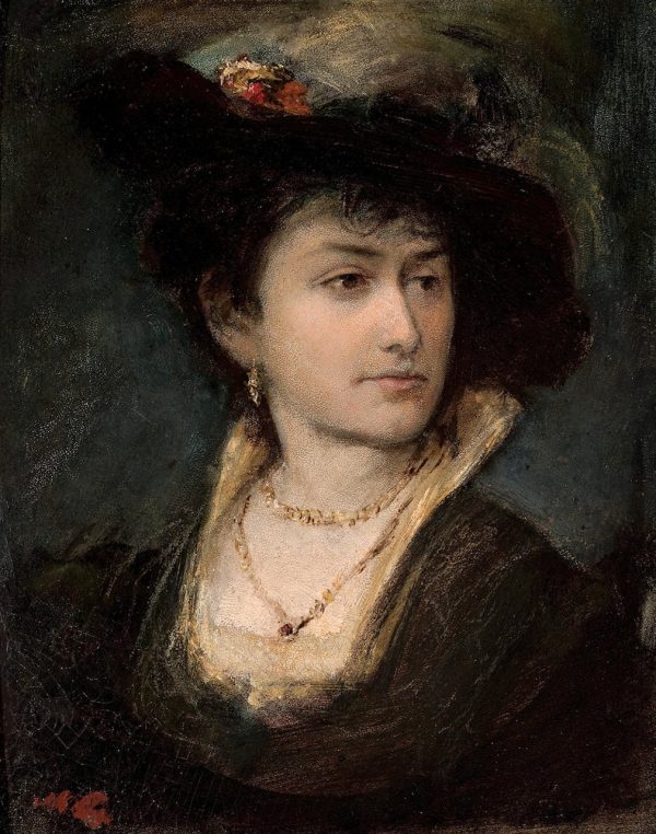 Portrait of Artist's Sister Anna by Maurycy Gottlieb