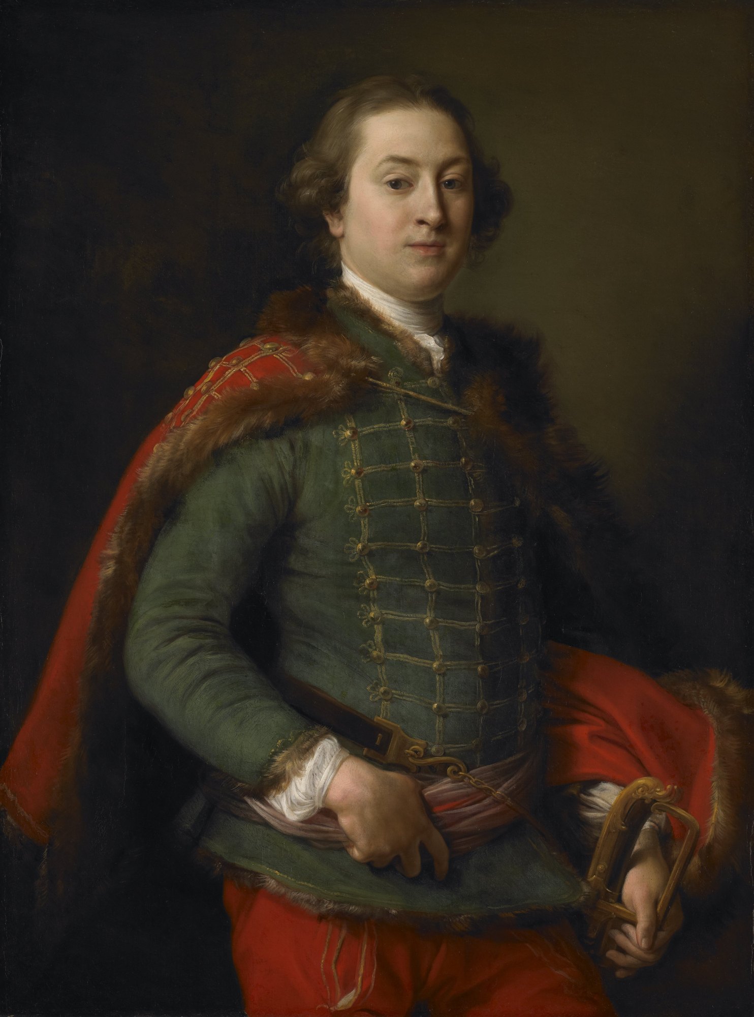 Portrait of John Woodyeare by Pompeo Batoni - hand-painted oil reproduction