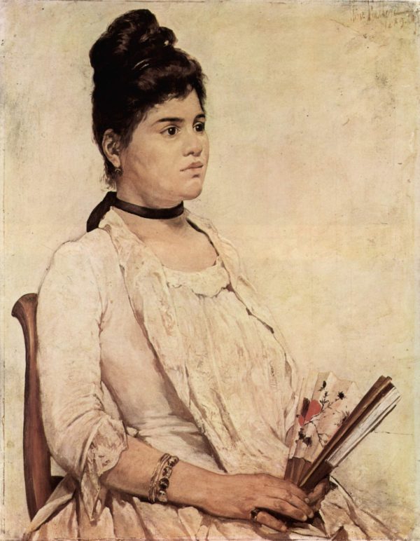Portrait of Step Daughter by Giovanni Fattori