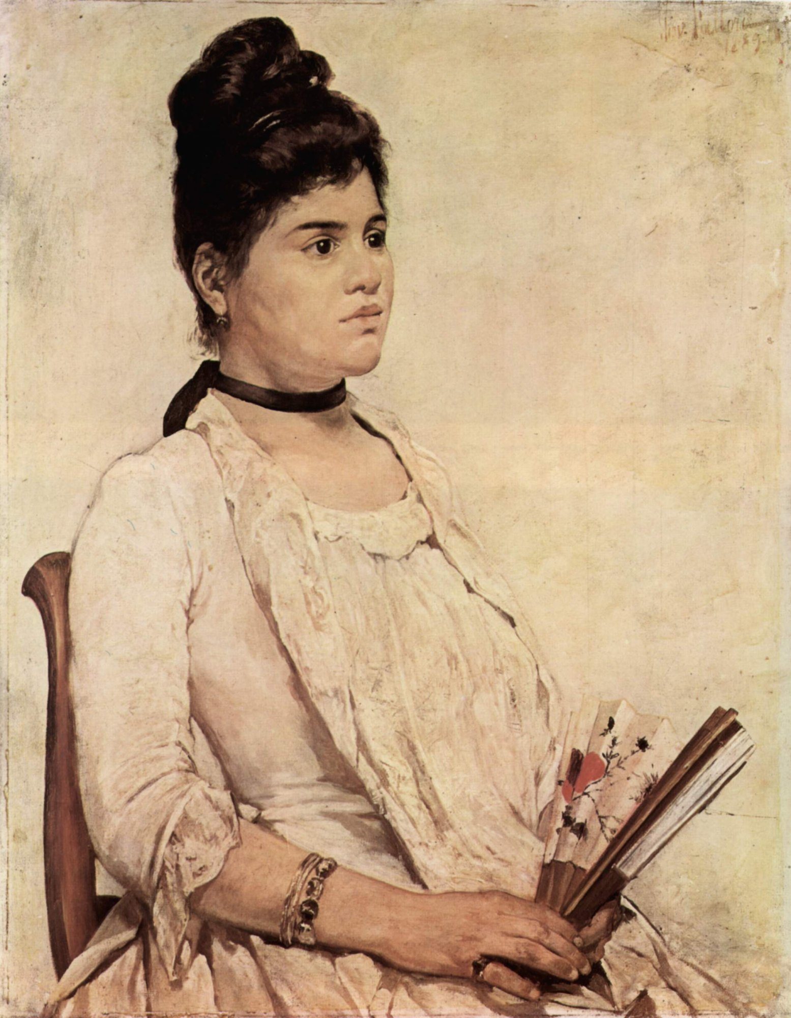 Portrait of Step Daughter by Giovanni Fattori - hand-painted oil reproduction
