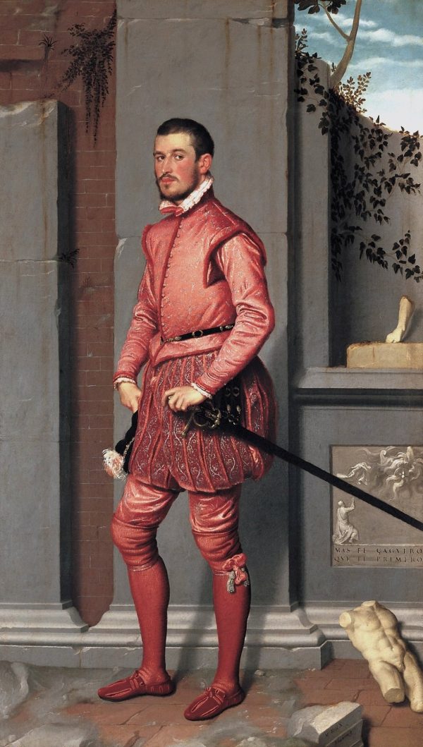 Portrait Of The Cavalier In Red by Giovanni Battista Moroni