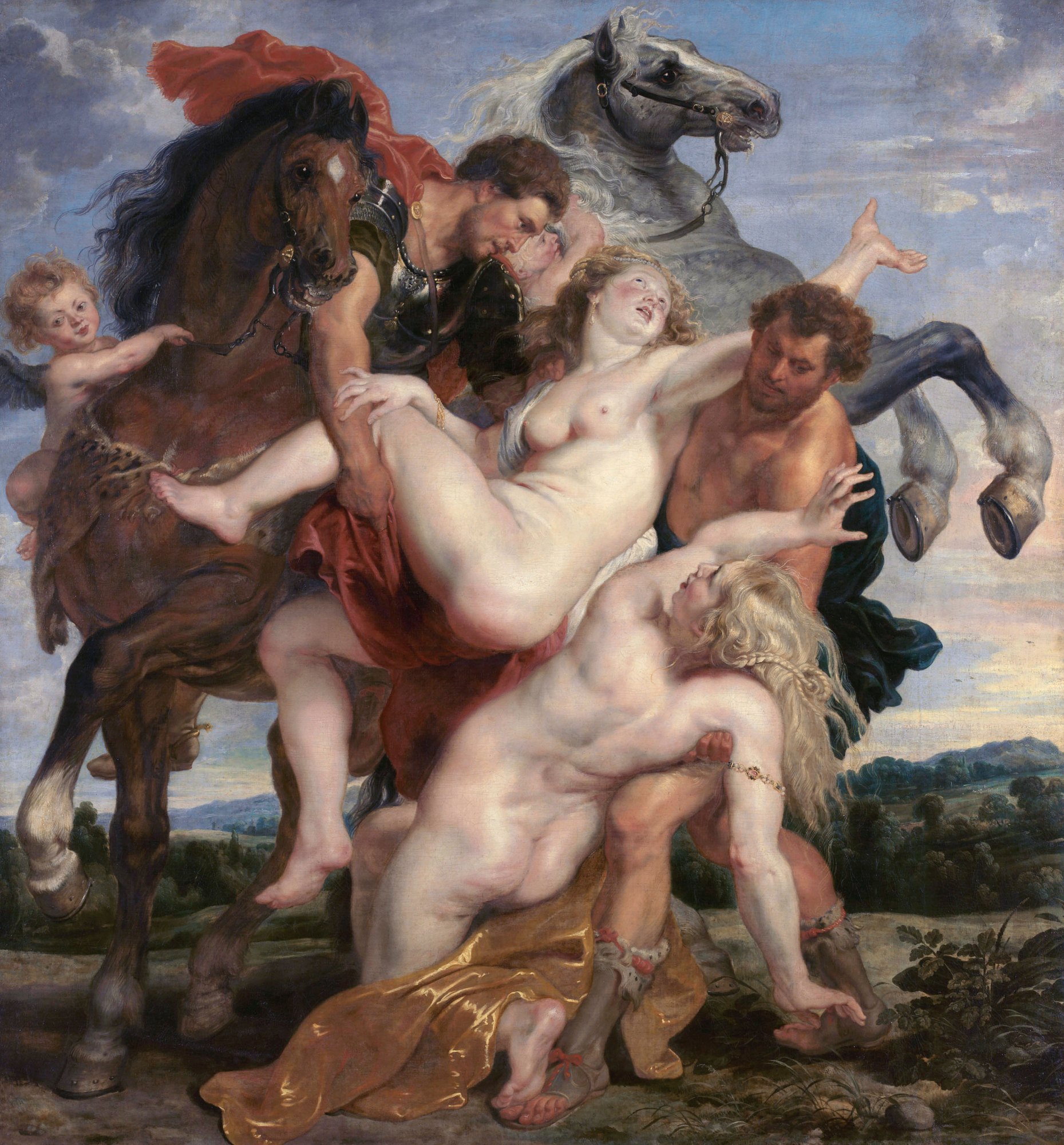 Rape of the Daughters of Leucippus by Peter Paul Rubens - hand-painted oil reproduction