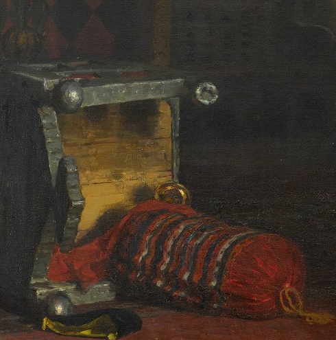 The overturned chair and displaced cushion in Ilya Repin’s Ivan the Terrible and His Son