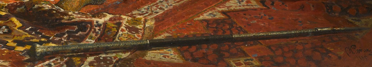 The discarded staff in the foreground in Ilya Repin’s Ivan the Terrible and His Son