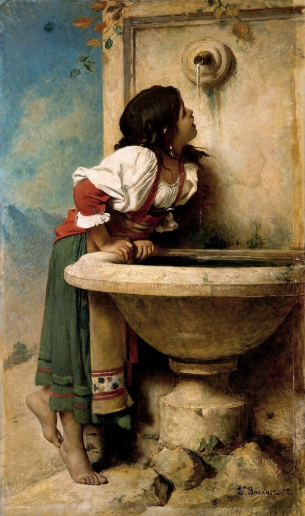 Roman Girl at a Fountain 1875 by Leon Bonnat