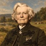 Portrait of Rosa Bonheur in her French Realist animal-painting style