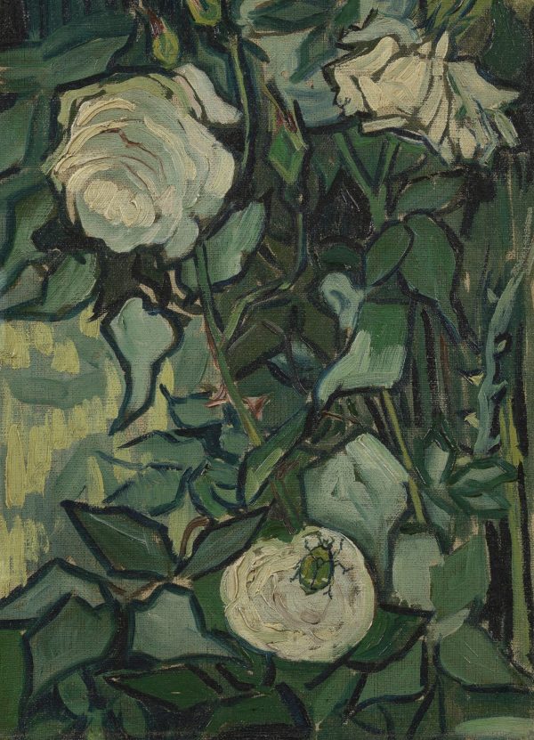 Roses and Beetle by Vincent Van Gogh