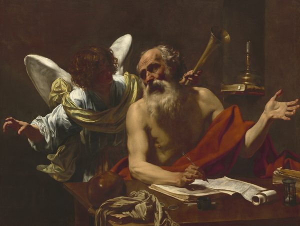 Saint Jerome And The Angel by Simon Vouet