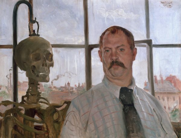 Self-Portrait With Skeleton by Lovis Corinth