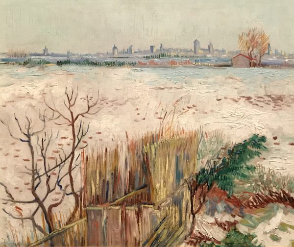 Snowy Landscape with Arles in the Background by Vincent Van Gogh
