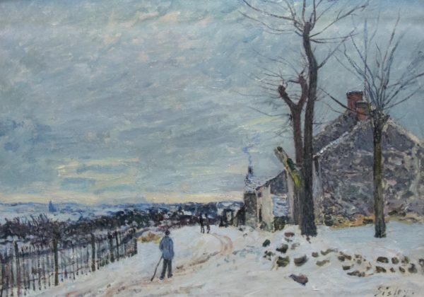 Snowy Weather at Veneux-Nadon by Alfred Sisley