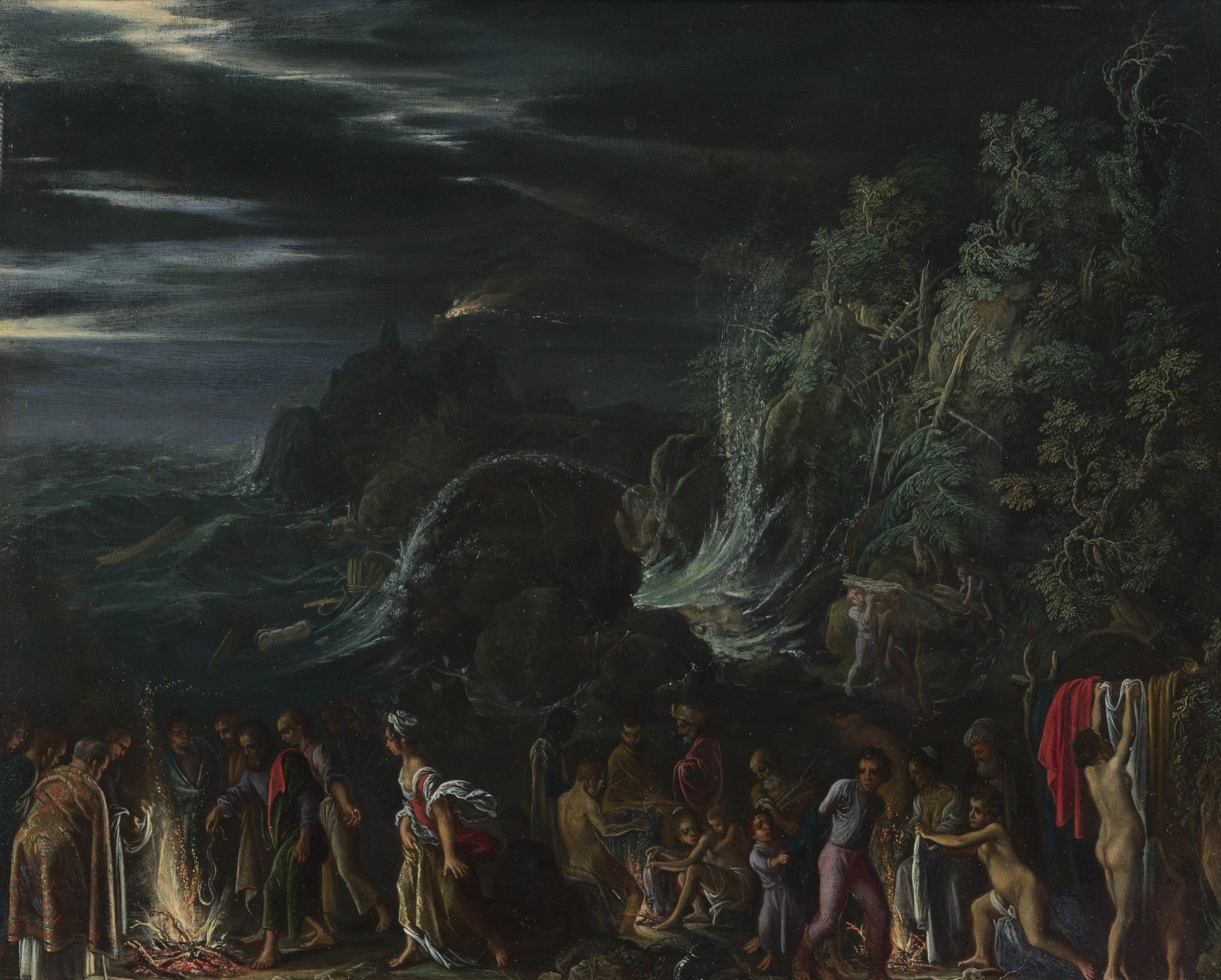 St Paul at Malta by Adam Elsheimer - hand-painted oil reproduction